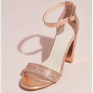 David’s Bridal Rose Gold Block Heel